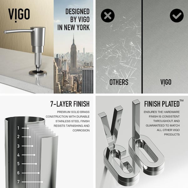 10 oz. Kitchen Soap Dispenser in Stainless Steel