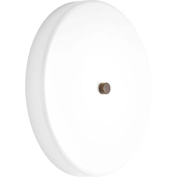 12 in. Beyond Collection 1-Light Brushed Nickel LED Flush Mount