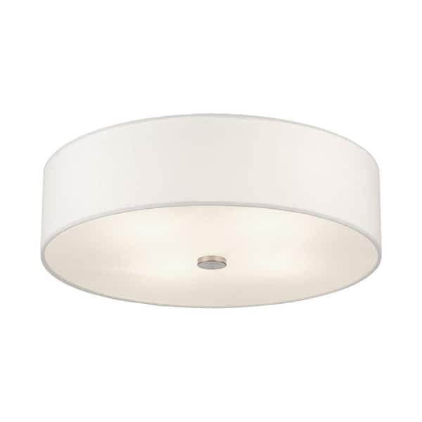 Mercury 4 Light Brushed Nickel Semi Flush Mount