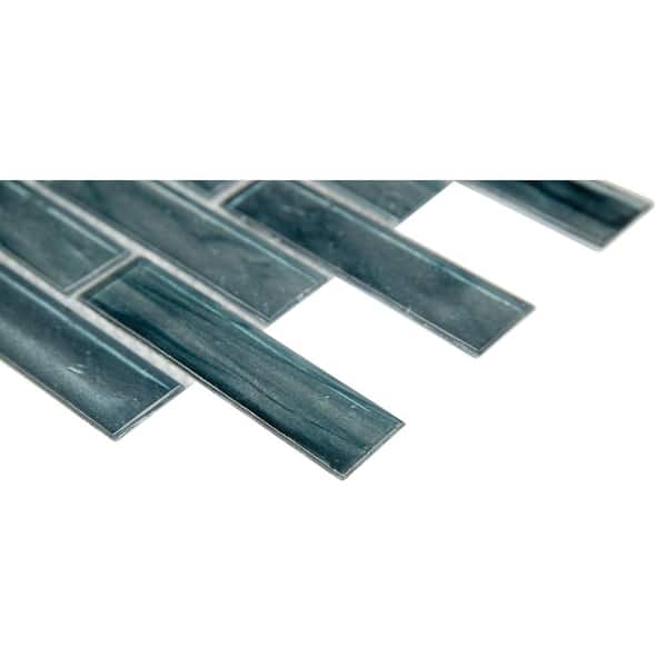 Oasis Blast 12 in. x 12 in. Glossy Glass Patterned Look Wall Tile (15 sq. ft./Case)