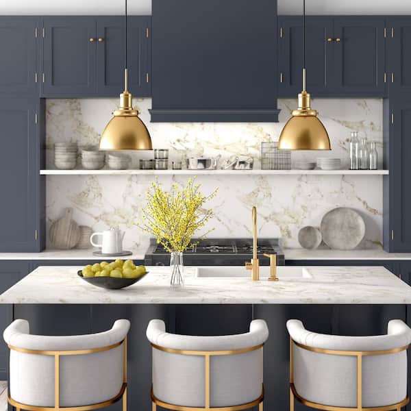 Madison 1-Light Brass Pendant with Metal Shade