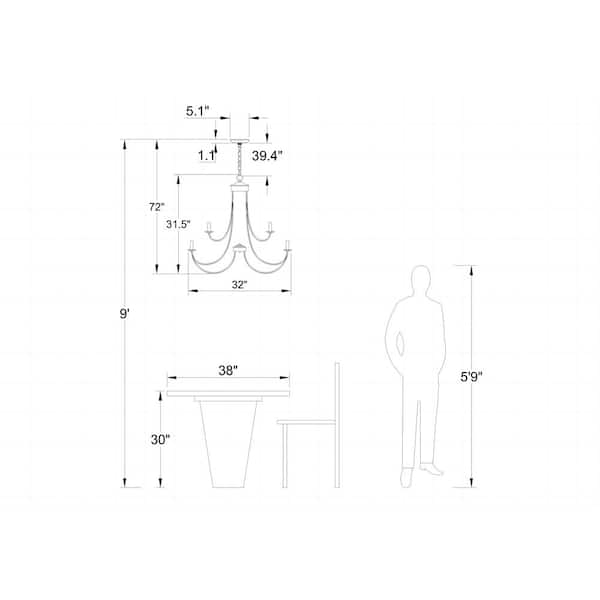 Boise 12 -Light Candle Style Classic Chandelier with Wrought Iron Accents