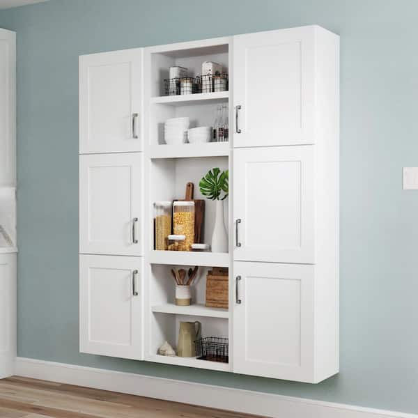 Richmond Verona White Plywood Shaker Ready to Assemble Wall Kitchen Laundry Cabinet Sft Cls 60 in W x 12 in D x 23 in H