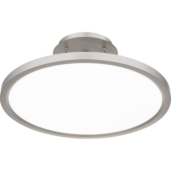 Outskirts 20 in. Brushed Nickel LED Semi-Flush Mount
