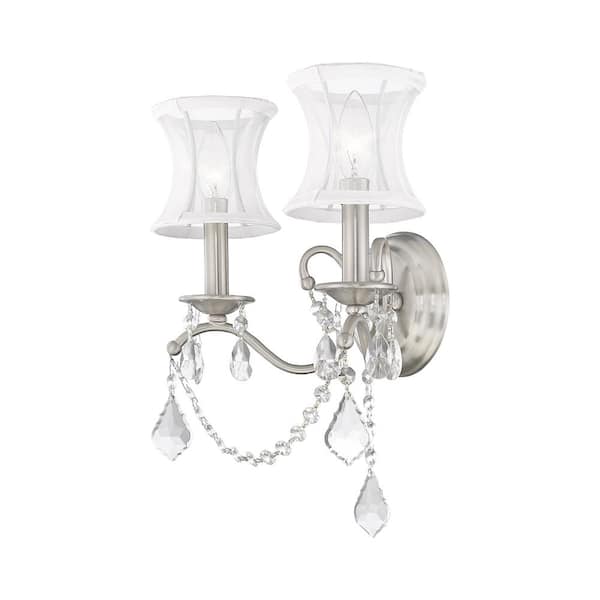 Newcastle 2 Light Brushed Nickel Wall Sconce