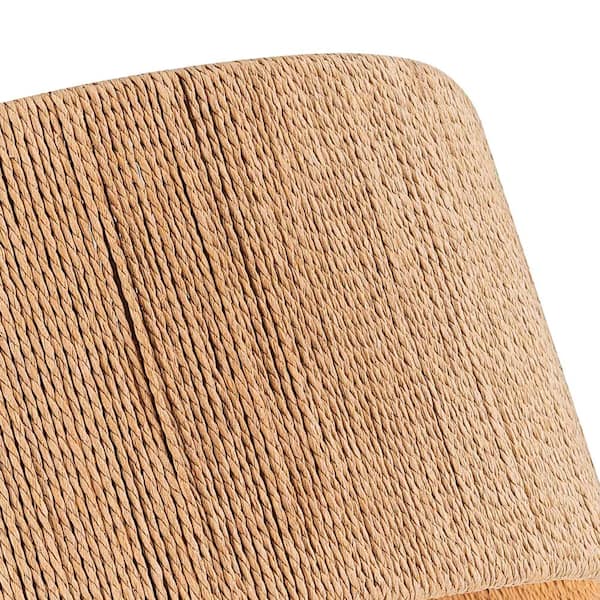 Collision 17.7 in. 3-Light Gold/Wood Semi-Flush Mount