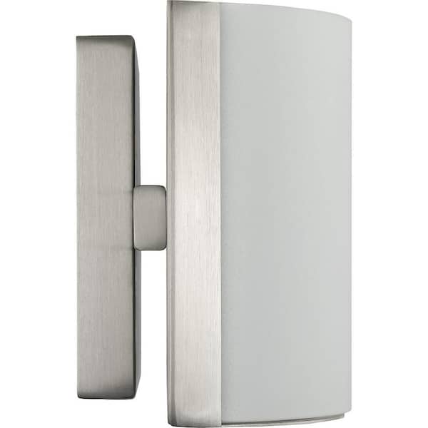 Blanco LED Collection 2-Light Brushed Nickel Etched Glass Modern Bath Vanity Light