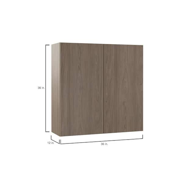 Designer Series Edgeley Assembled 36x36x12 in. Wall Kitchen Cabinet in Driftwood