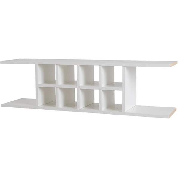 Ready to Assemble 48 in. x 13 in. x 11 in. Flex Shelving Wall Cabinet with Dividers in White