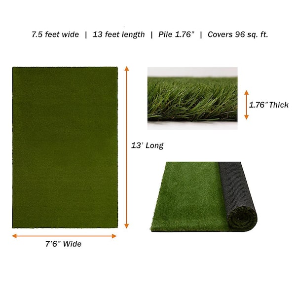 Premium Landscape 7.5 ft. x 13 ft. Green Artificial Grass Rug