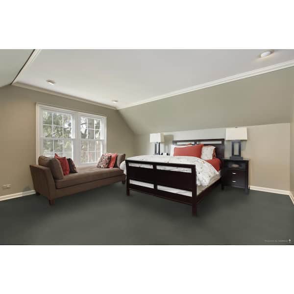 West Springs  - Willow - Gray 28 oz. SD Polyester Pattern Installed Carpet