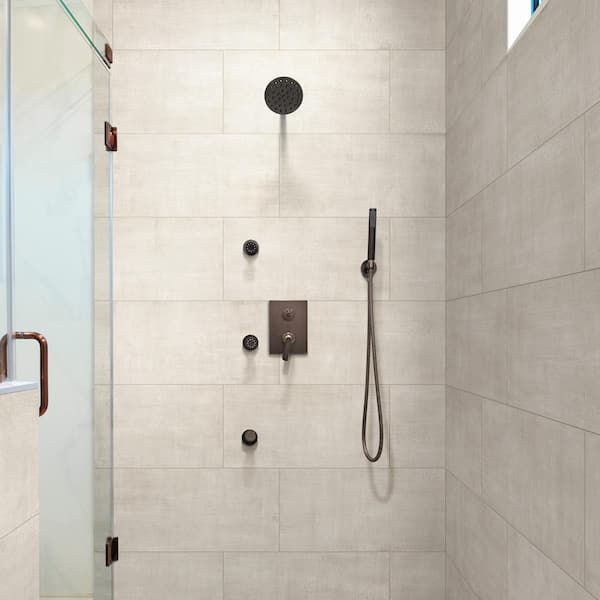 Unico Pearl 12 in. x 24 in. Concrete Look Porcelain Floor and Wall Tile (15.50 sq. ft./Case)