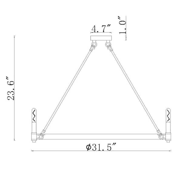 Gerrard 31.5 in. 8-Light Indoor Smith Iron Chandelier with Light Kit