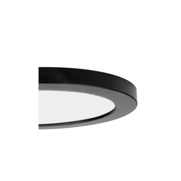 ModPLUS 9 in. 1-Light Black LED Flush Mount