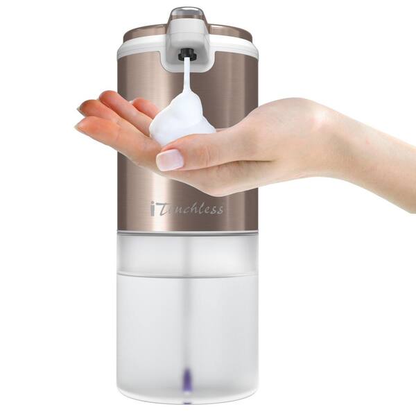 11 fl. oz. Sensor Foam Soap Dispenser with Rust-Free Stainless Steel Automatic Touchless in Rose Gold