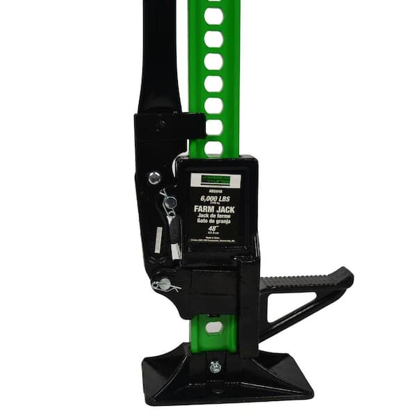 48 in. Farm Jack Heavy-Duty Offroad with 3 Ton (6,000 lbs.) Capacity and Ratcheting Design