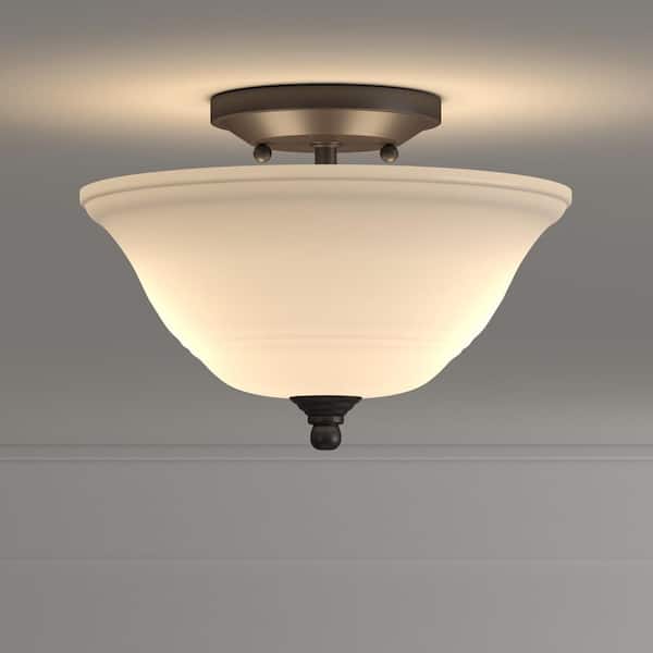 Wensley 2-Light Oil Rubbed Bronze Ceiling Fixture