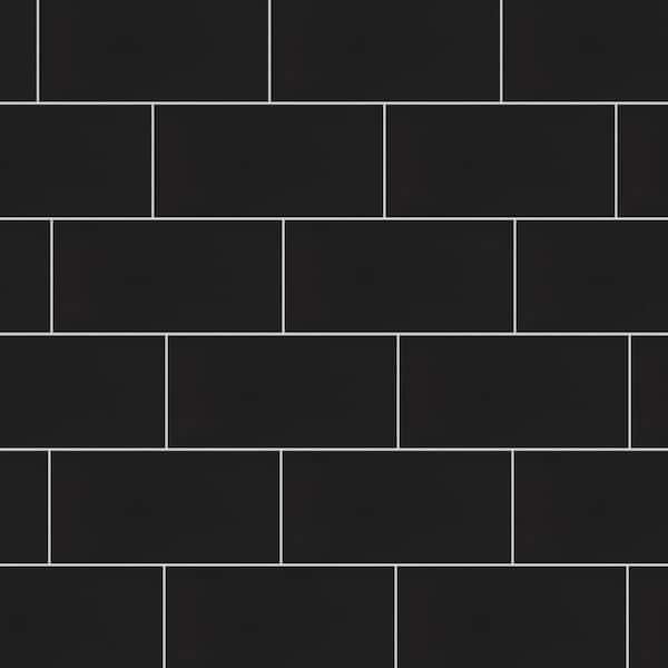 Crown Heights Matte Black 3 in. x 6 in. Ceramic Wall Tile (5.72 sq. ft./Case)