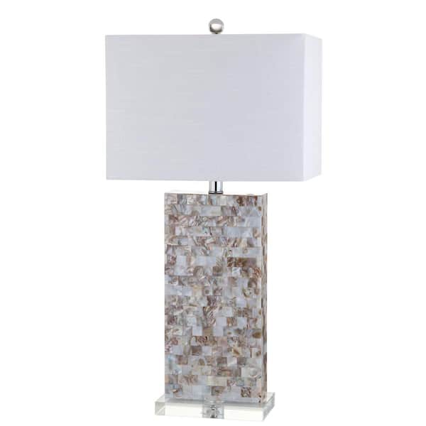 Cannon 29 in. Natural/Clear Seashell and Crystal Table Lamp