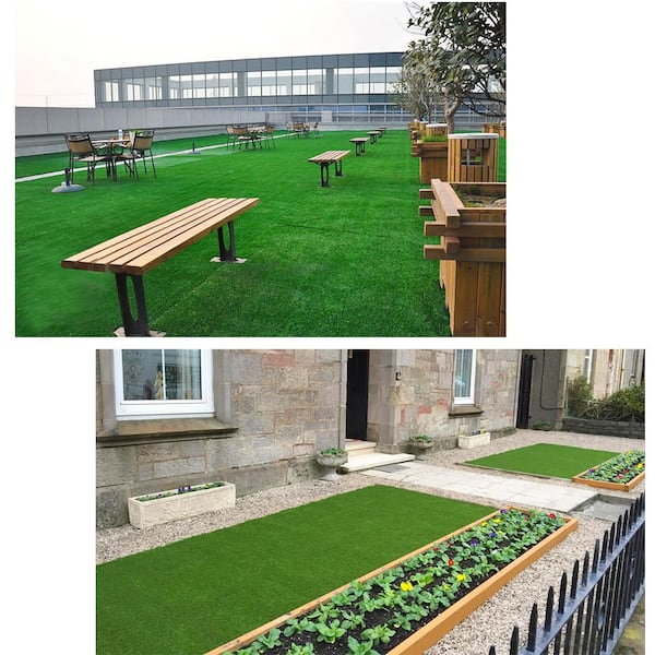 0.4in Pile Height 13 ft. x 105 ft. Green Artificial Grass Turf