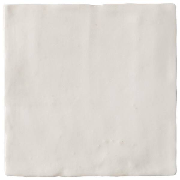 Kingston White 4 in. x 4 in. Glazed Ceramic Wall Tile (5.38 sq. ft./case)