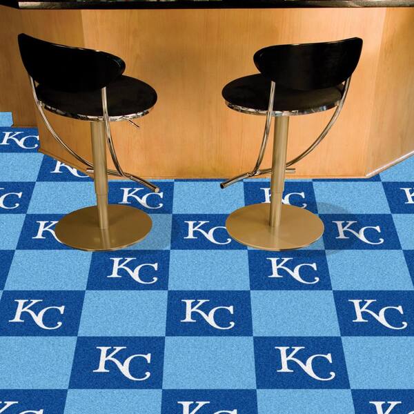 Kansas City Royals Blue Residential 18 in. x 18 in. Peel and Stick Carpet Tile (20 Tiles/Case) 45 sq. ft.