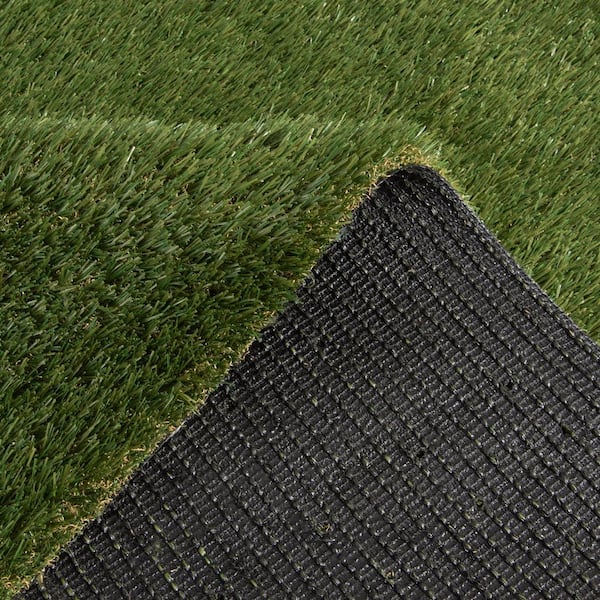 56 oz. 5 ft. x 7 ft. Field/Olive Green Artificial Grass Rug