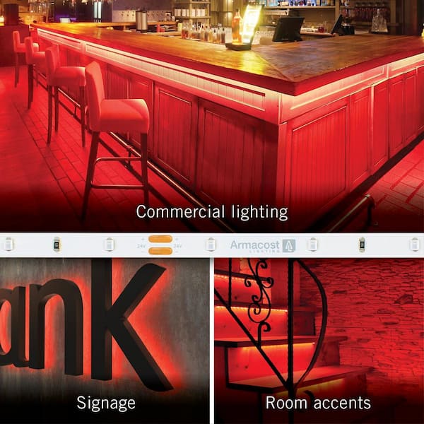 RibbonFlex Pro 24-Volt Red LED Strip Light Tape 30 LED/m 16 ft. (5m)