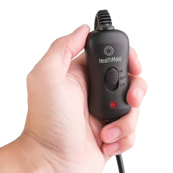 Super-Soft Velour 37 in. x 17.7 in. x 0.5 in. Heated Seat Cushion