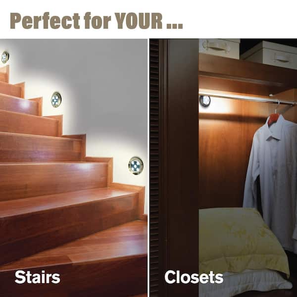 Premier Chrome Warm Integrated LED Under Cabinet Light with Remote (3-Pack)