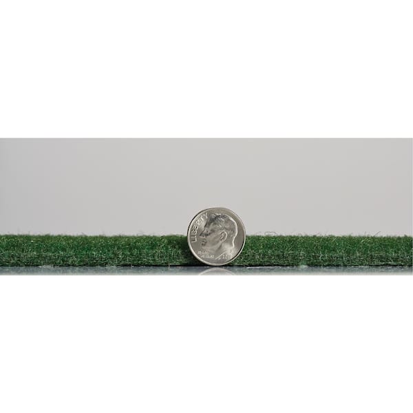Peel and Stick Grizzly Grass 24 in. x 24 in. Fern Artificial Grass Carpet Tiles (15-Pack)