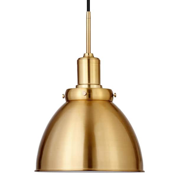 Madison 1-Light Brass Pendant with Metal Shade