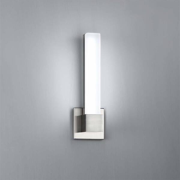 Esprit 15 in. Brushed Nickel LED Vanity Light Bar and Wall Sconce, 3000K