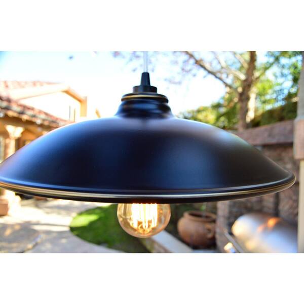 Jayden 1-Light Imperial Black Outdoor Hanging Light