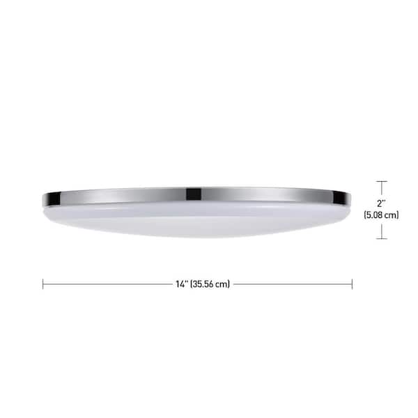 Ellington 28-Watt Chrome Integrated LED Ceiling Flush Mount