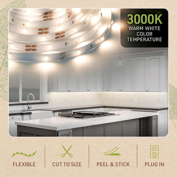 Warm White LED Strip Light Kit