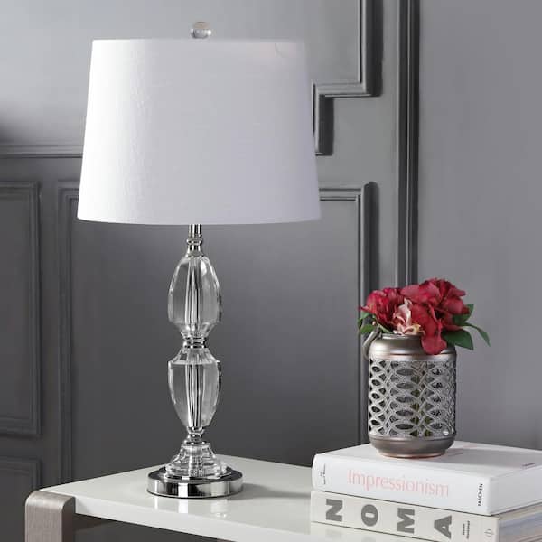 Graham 27 in. H Clear/Chrome Crystal Table Lamp