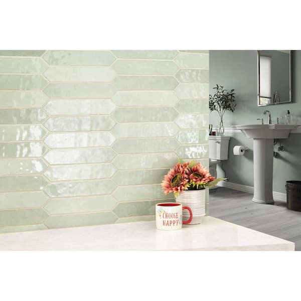 Lakeview Jade Picket 2.5 in. x 13 in. Glossy Ceramic Wall Tile (12.21 sq. ft./Case)