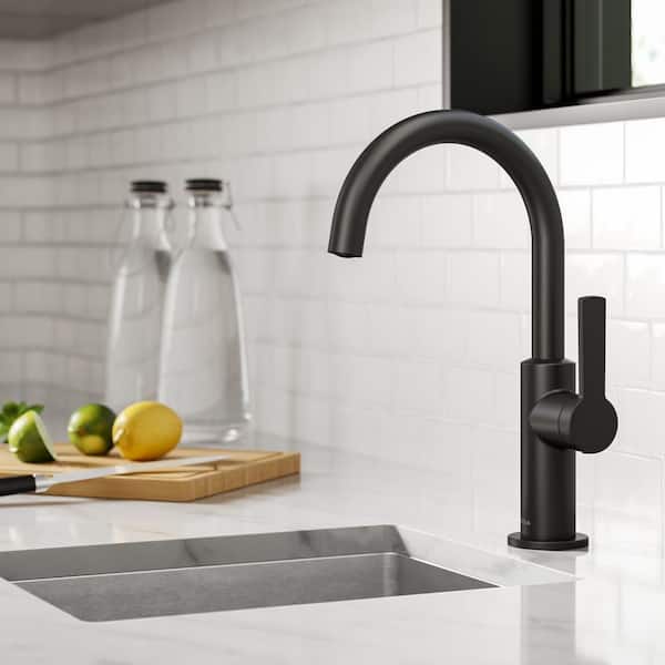 Oletto Single-Handle Kitchen Bar Faucet in Matte Black