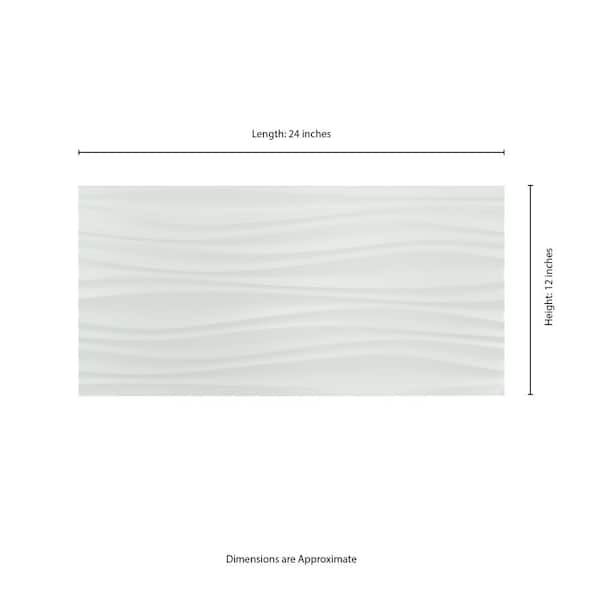 Sapheda Riptide Satin 12 in. x 24 in. Matte Ceramic Stone Look Wall Tile (16 sq. ft./Case)