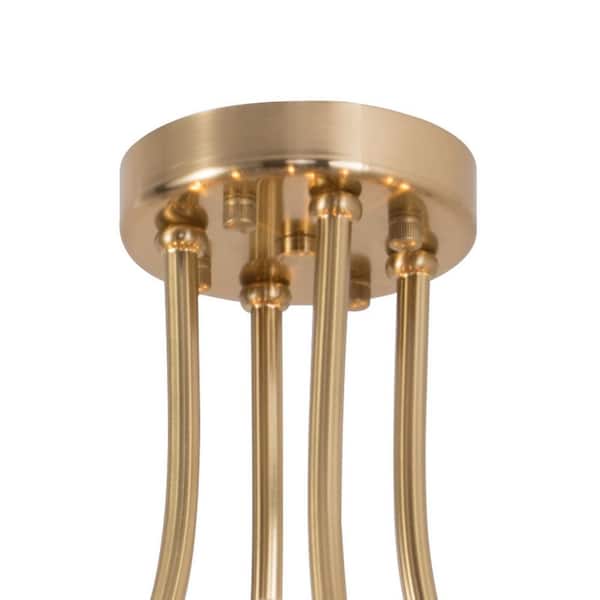 Jackson 8-Light 24 in. Bronze Semi-Flush Mount With Crystal