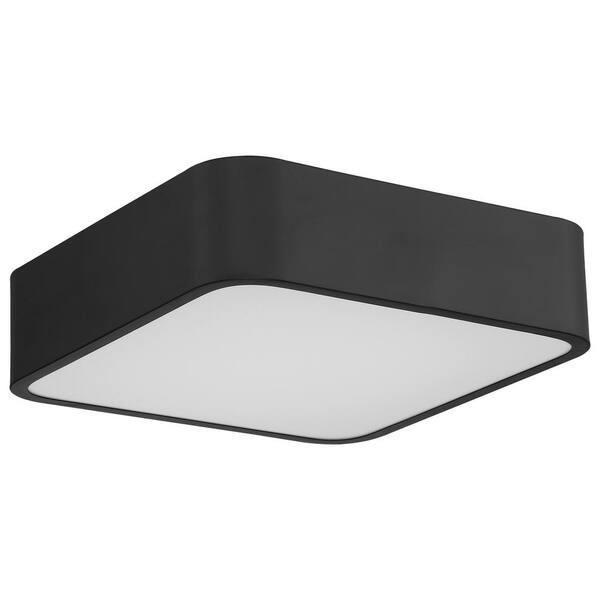 Granada 12 in. 1-Light Black LED Flush Mount