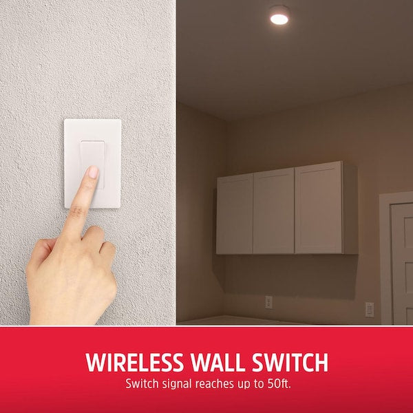 Battery Operated LED Ceiling Night Light Fixture with Remote