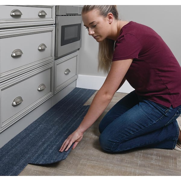 Black Commercial/Residential 9 in. x 36 in. Peel and Stick Carpet Tile Plank 8 Tiles/Case (18 sq. ft.)