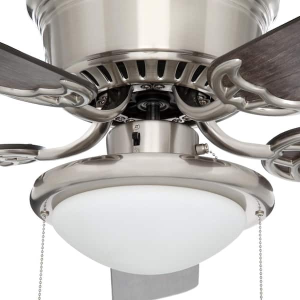 Hugger 56 in. LED Brushed Nickel Ceiling Fan