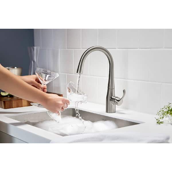 Simplice Single-Handle Bar Faucet in Vibrant Stainless