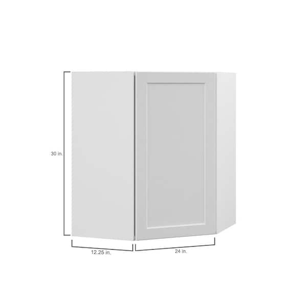 Designer Series Melvern Assembled 24x42x12.25 in. Diagonal Wall Kitchen Cabinet in White