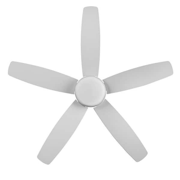 Ashby Park 52 in. White Color Changing Integrated LED Matte White Indoor Ceiling Fan with Light Kit and Remote Control
