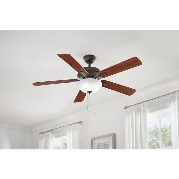 Larson 52 in. LED Oil Rubbed Bronze Ceiling Fan with Light Kit