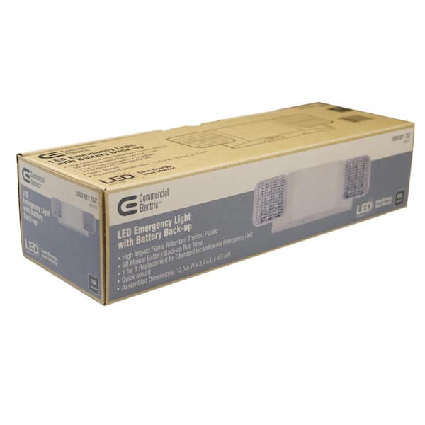 Rectangle 11-Watt Equivalent Integrated LED White Emergency Light with Ni-Cad 6.0-Volt Battery